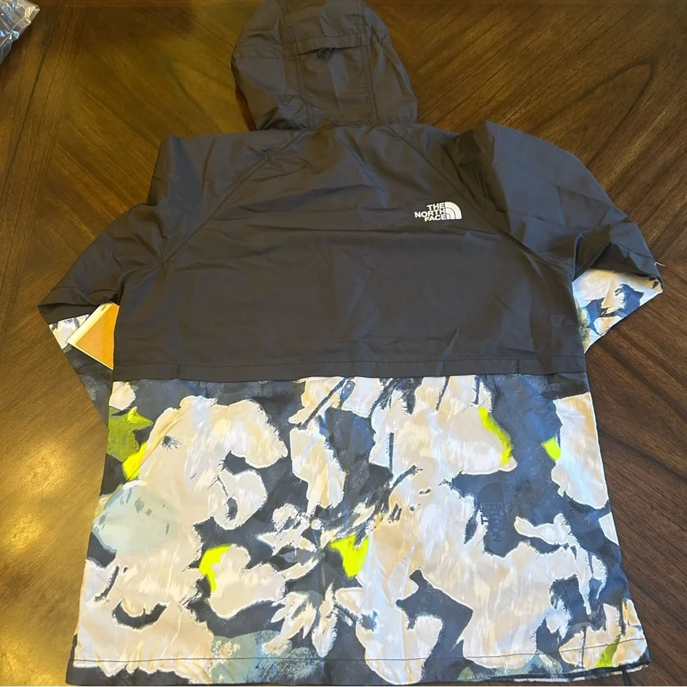 The North Face Hoodie Mens Jacket Black Summit Navy Abstract Floral Small New